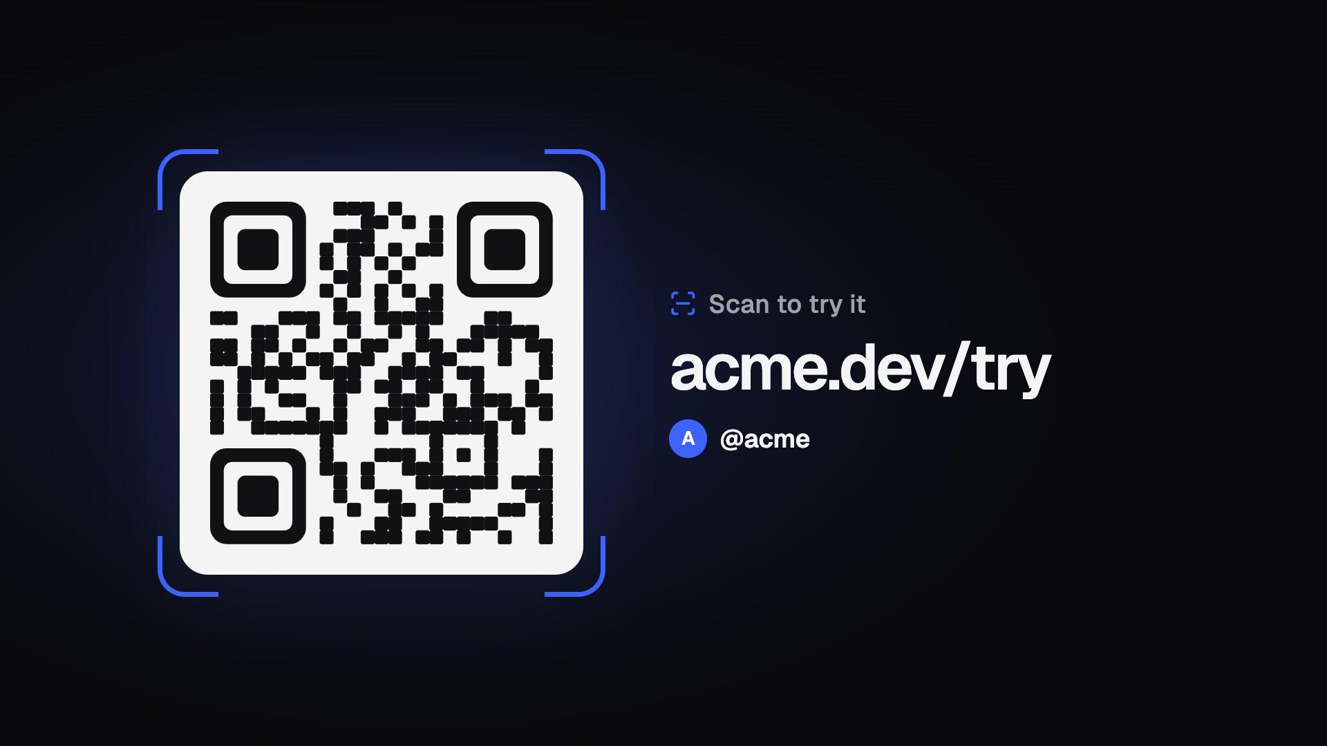 Scannable QR End Card preview