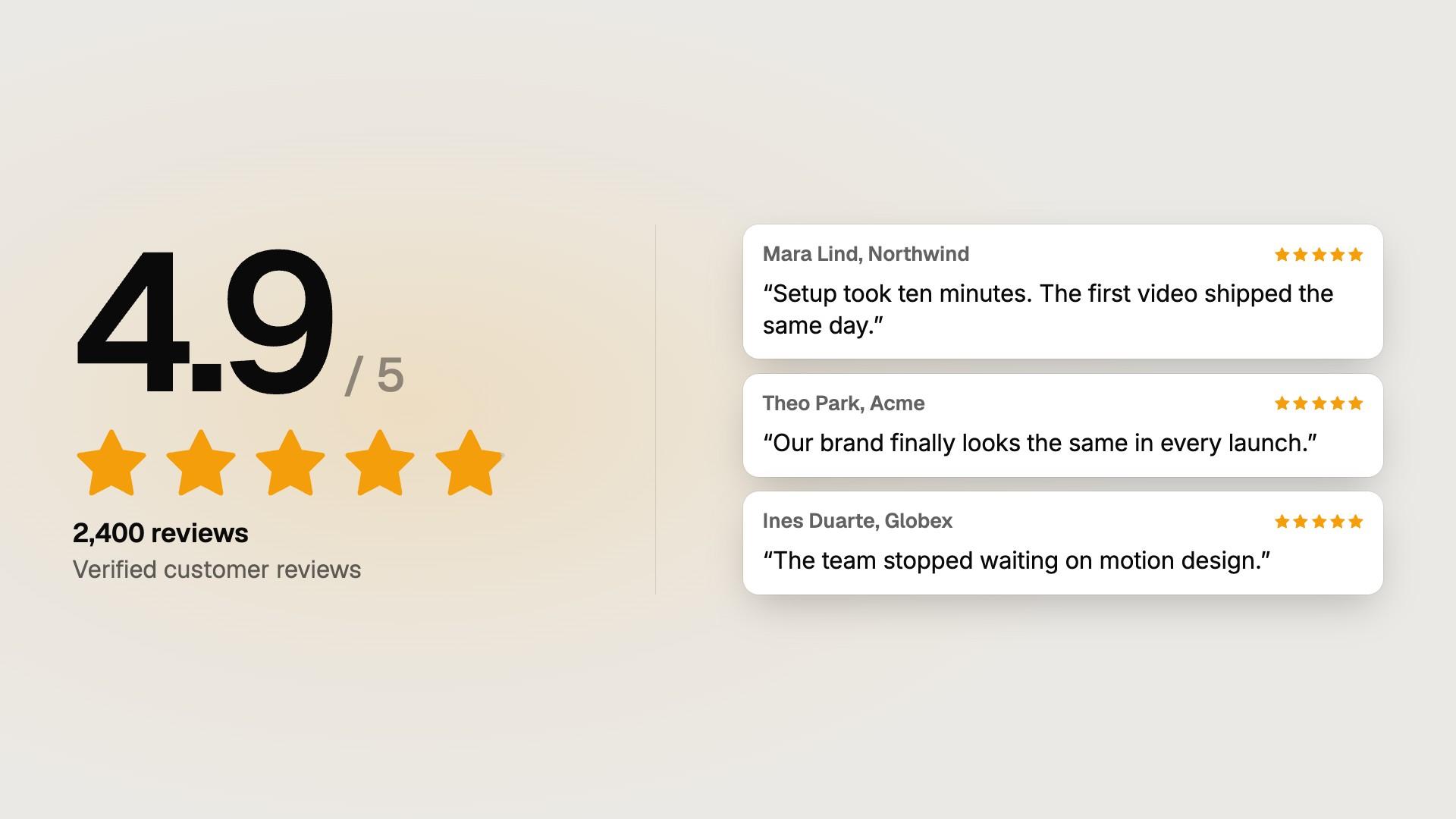 Star Rating Summary preview