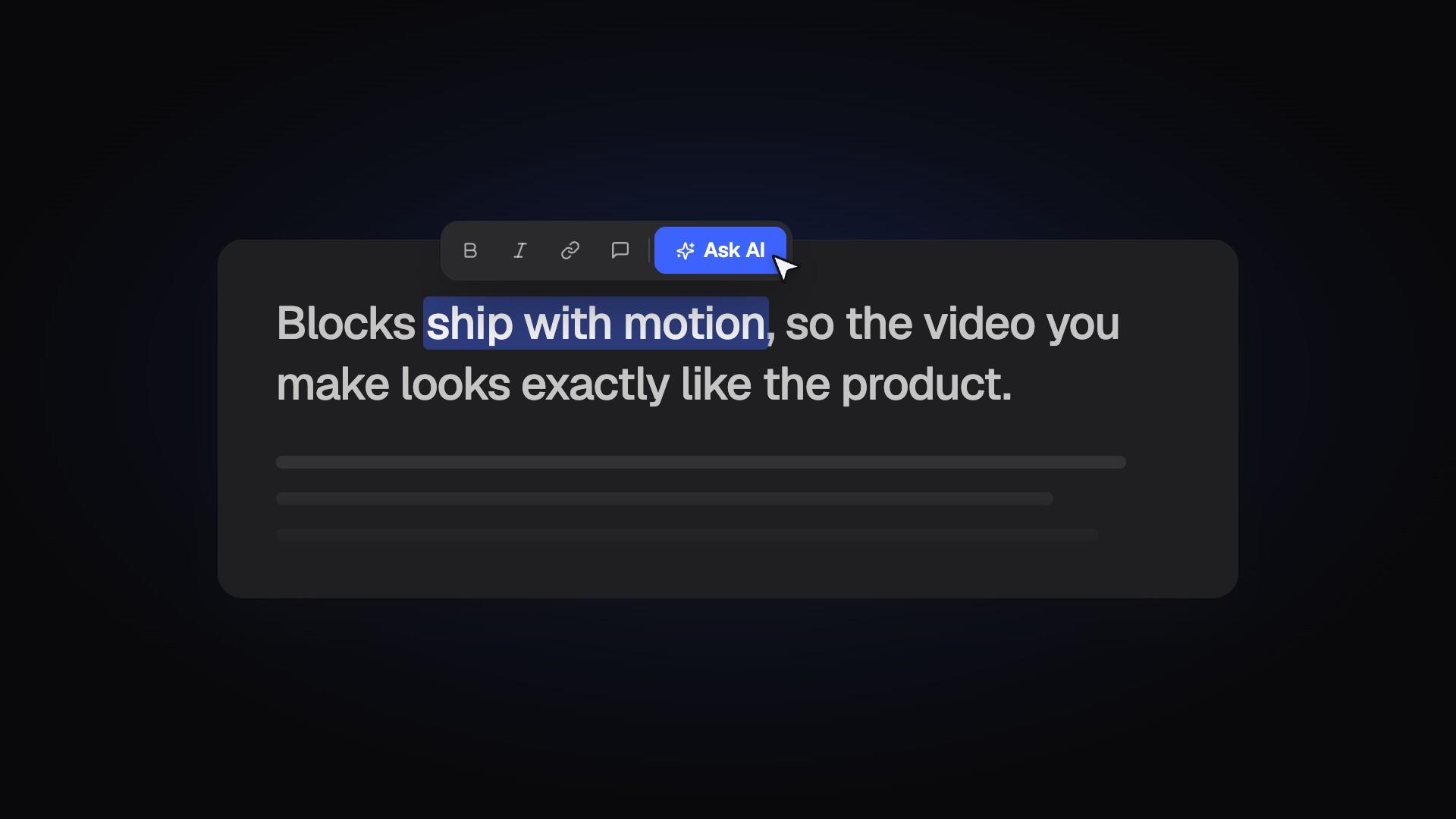 Select Text and Ask AI preview