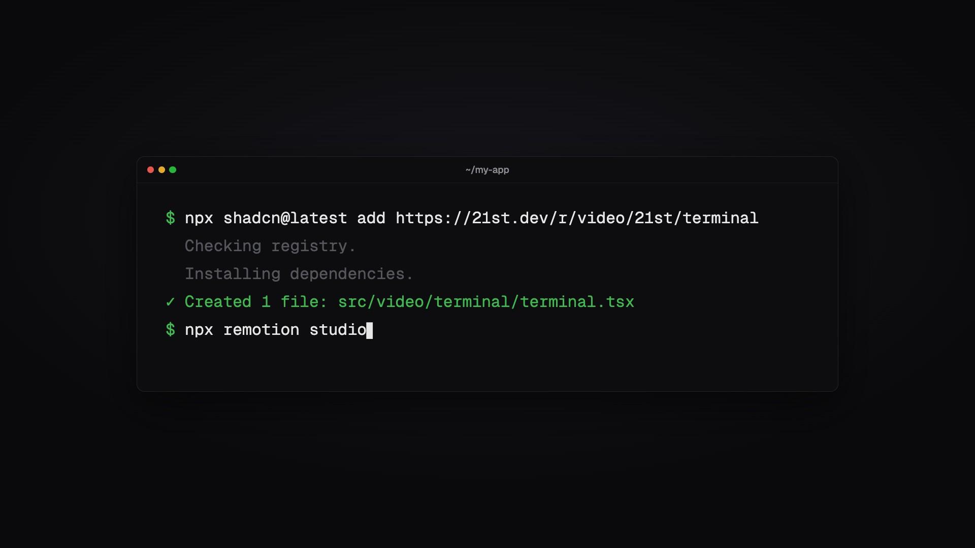 Terminal preview