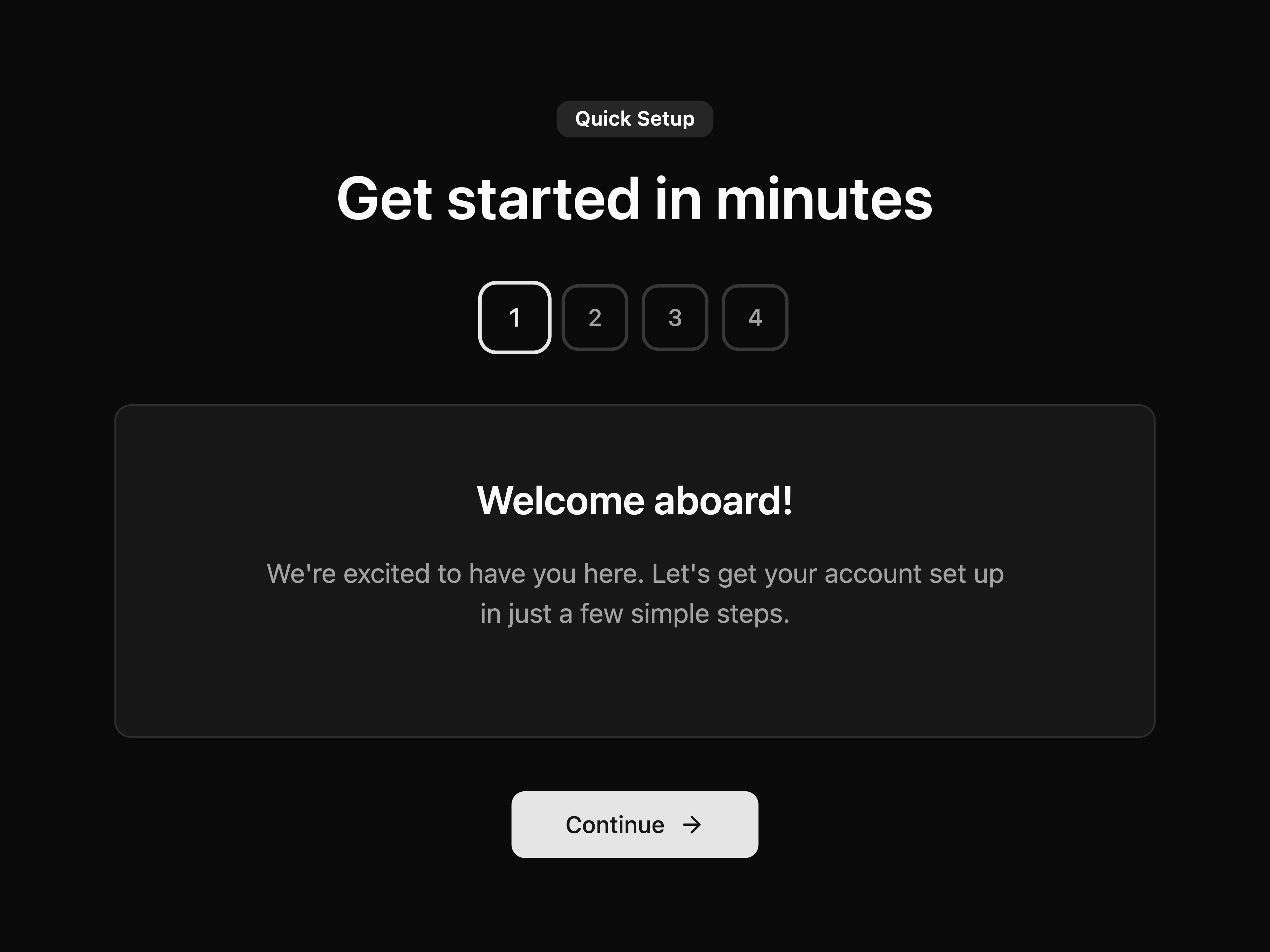 Step Onboarding Wizard