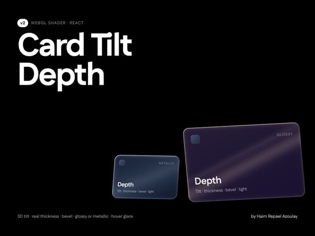 Card Tilt Depth