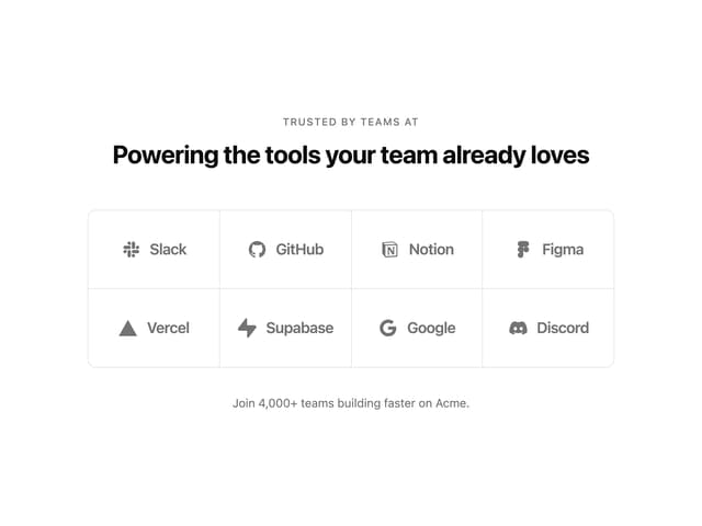Logo Grid Cloud — Trusted by component for React & Tailwind by 7ovr