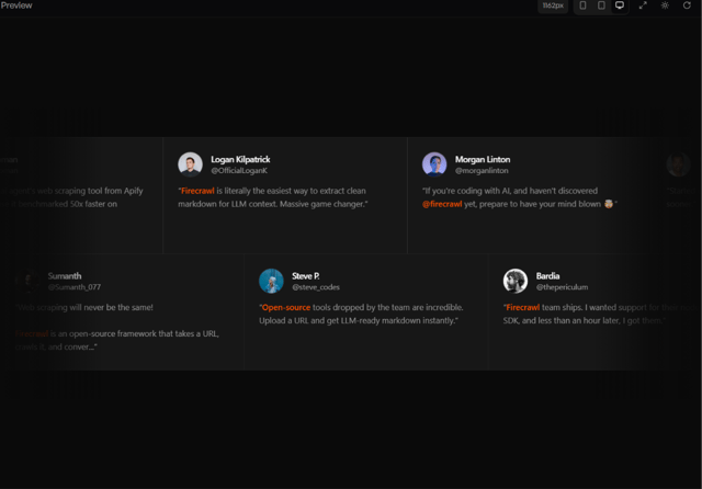 Grid Testimonials Marquee — Testimonials component for React & Tailwind by Abusaid islam said