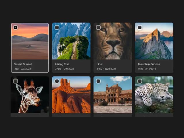 React Aria GridList — React Aria component for React & Tailwind by py_ets