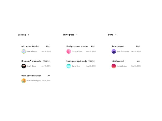Kanban Board — React component for Tailwind & Next.js by adrielzimbril