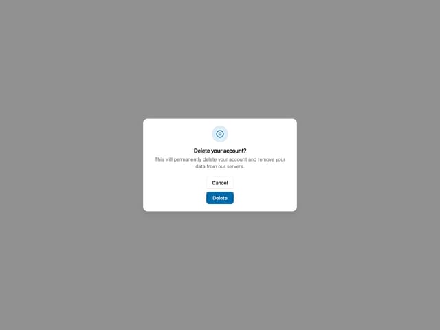 Alert Dialog Layout — Alert component for React & Tailwind by ai 2