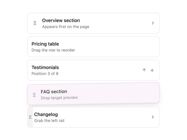 Drag Item — List component for React & Tailwind by ai 2