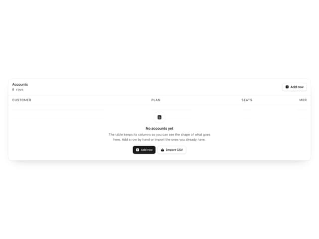 Empty Table — Spinner component for React & Tailwind by Arihant jain