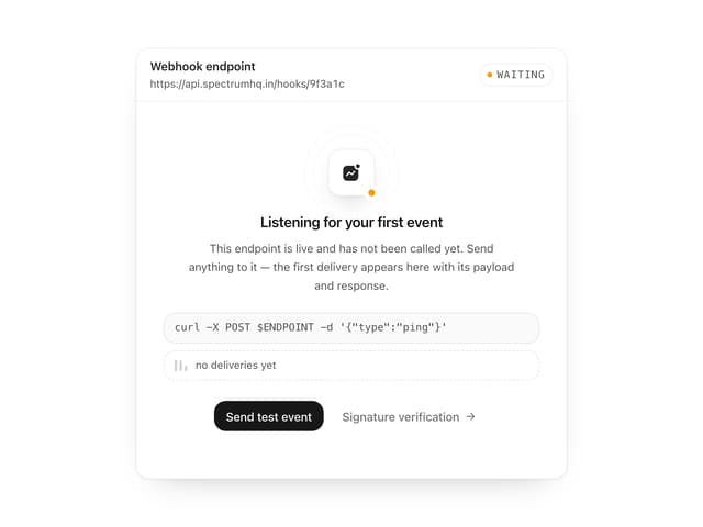 Webhook Empty State — Webhook component for React & Tailwind by Arihant jain