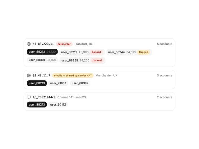 IP Cluster — Security component for React & Tailwind by astralyxdev