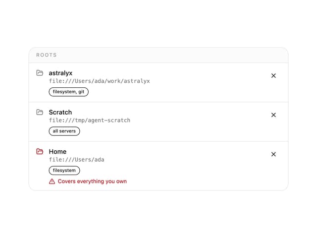 MCP Roots — Permission component for React & Tailwind by astralyxdev