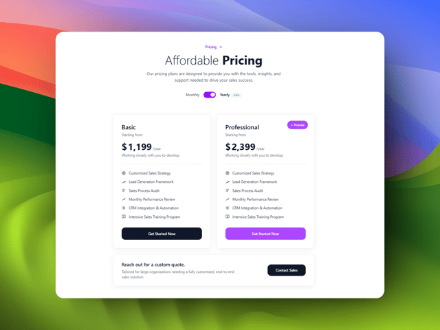 Pricing Section