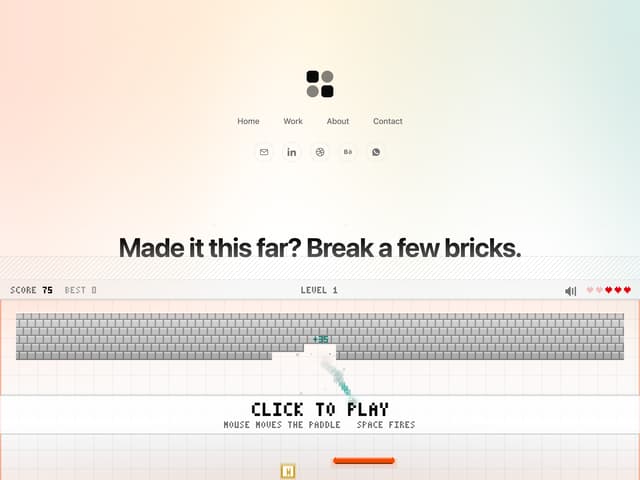 Brick Breaker Footer