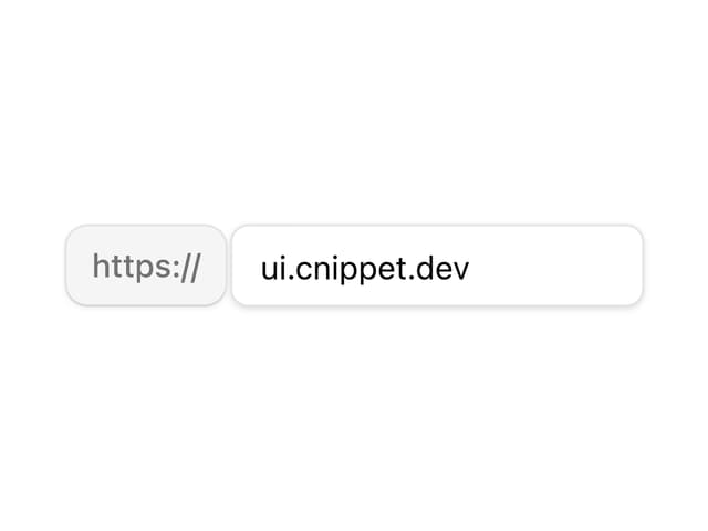 Domain Input Group — Button Group component for React & Tailwind by Cnippet