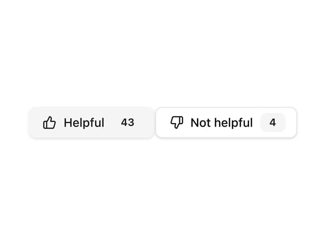 Helpfulness Vote Group — Button Group component for React & Tailwind by Cnippet
