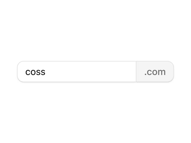 Domain Suffix Input Group — Button Group component for React & Tailwind by Cnippet
