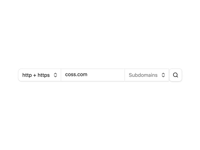 URL Search Group — Search component for React & Tailwind by coss
