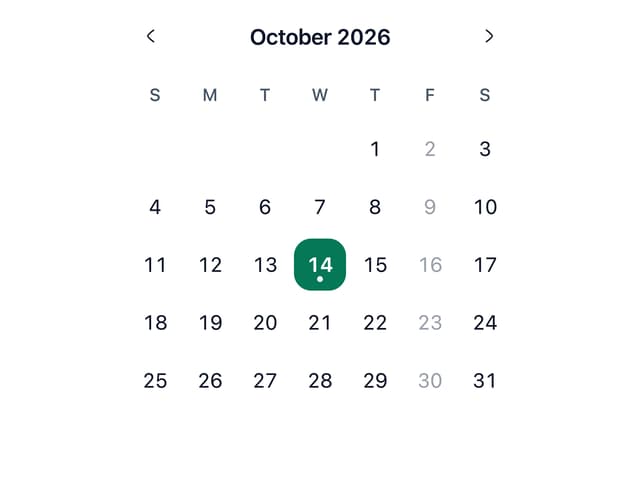 Calendar — Date Picker component for React & Tailwind by ebnsina