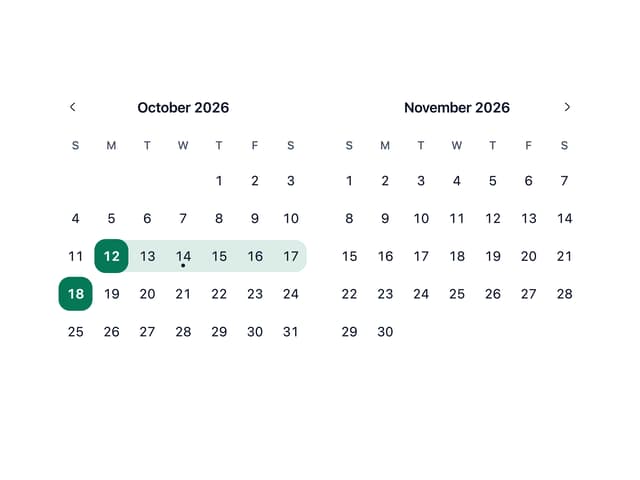 Calendar — Date Picker component for React & Tailwind by ebnsina