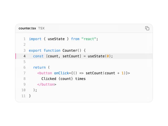 Code Block — Copy to Clipboard component for React & Tailwind by Edu Calvo