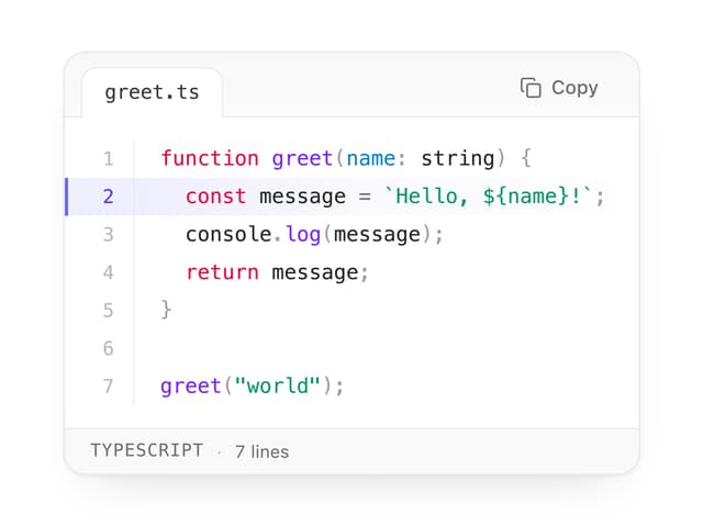 Code Block — Copy to Clipboard component for React & Tailwind by Edwin Vakayil