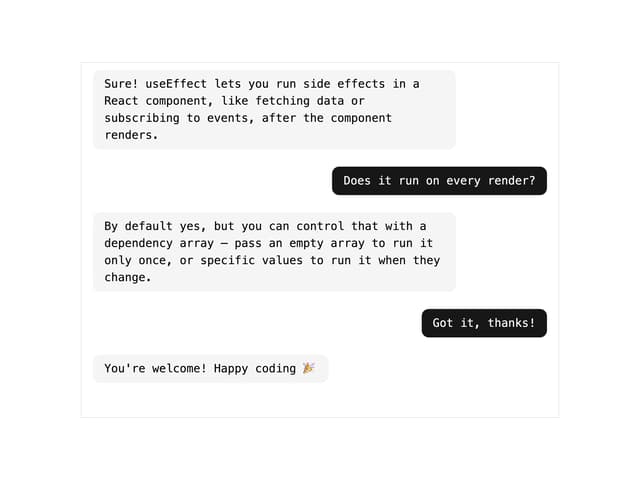 AI Messages — AI Chat component for React & Tailwind by Cameron Kelliher
