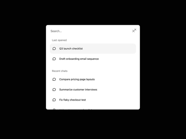 Command Menu with Global Search — Dialog component for React & Tailwind by Ephraim Duncan