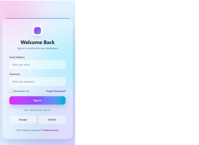login page by the vibe code 0 Ankit jangid