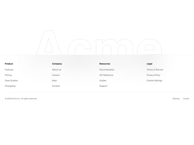 Fluid Gradient Footer