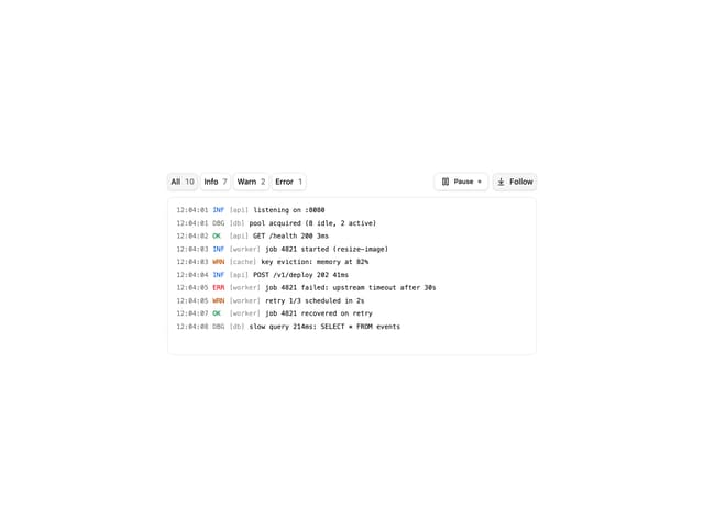 Log Viewer — Log component for React & Tailwind by hirael