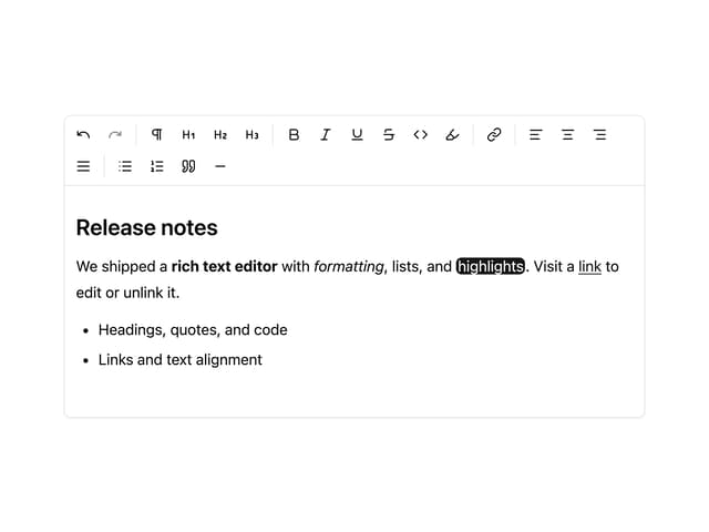Rich Text Editor — Editor component for React & Tailwind by Mohammad Shehadeh
