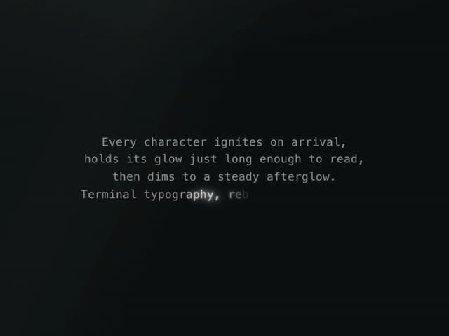 Glow Text Reveal — Text component for React & Tailwind by Hyperiux Vault