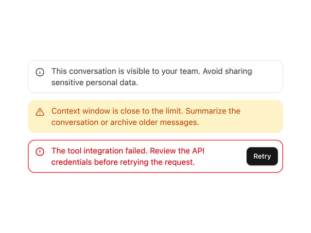 System Message — AI Chat component for React & Tailwind by Julien Thibeaut