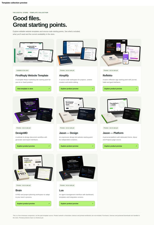 The Digital Store — Template Showcase
