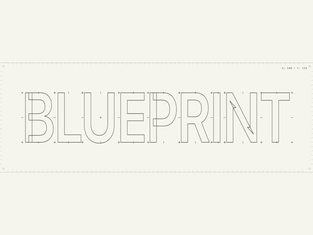 Blueprint Ink Reveal — SVG component for React & Tailwind by Kedhareswer Naidu