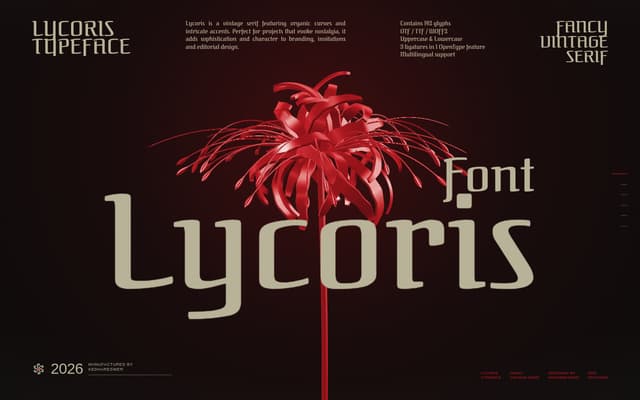 Lycoris Specimen — React component for Tailwind & Next.js by Kedhareswer Naidu