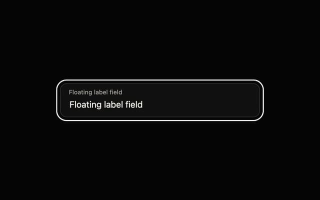Floating Label Field