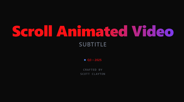 Scroll Animated Video