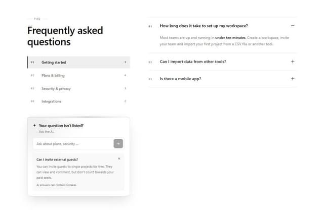 FAQ with AI Ask