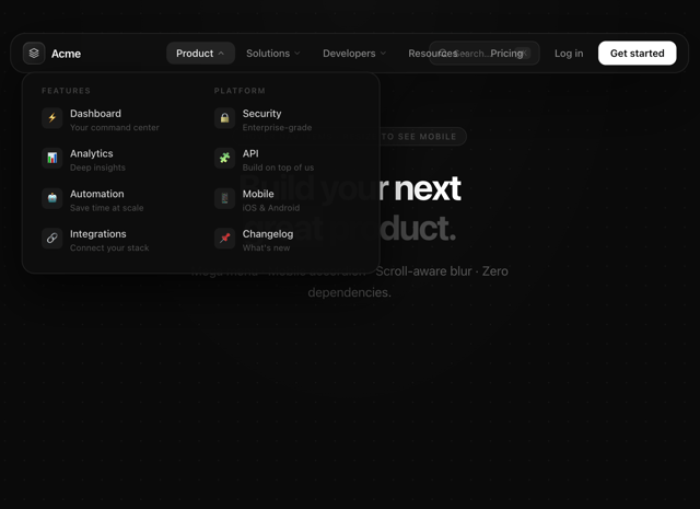Navbar : multiple items
