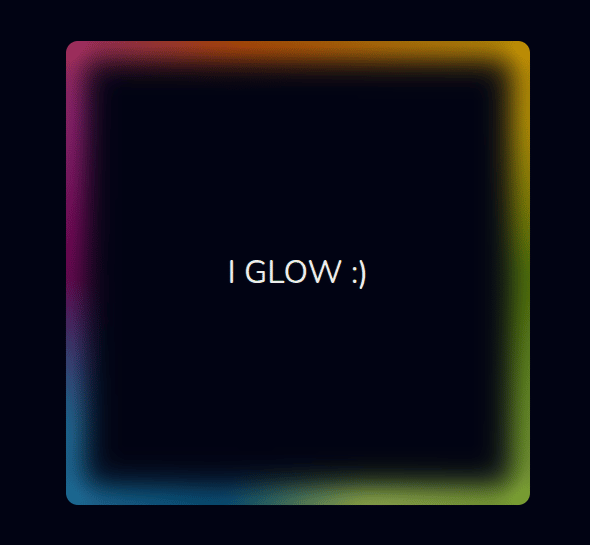 glowing card