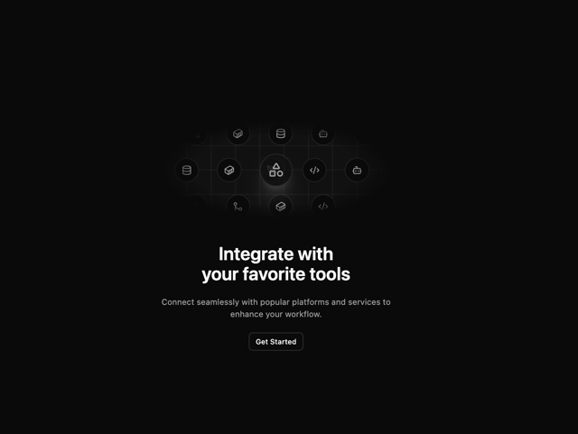 Integrations Component — SaaS component for React & Tailwind by Méschac Irung