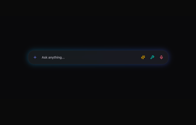 glowing chat input