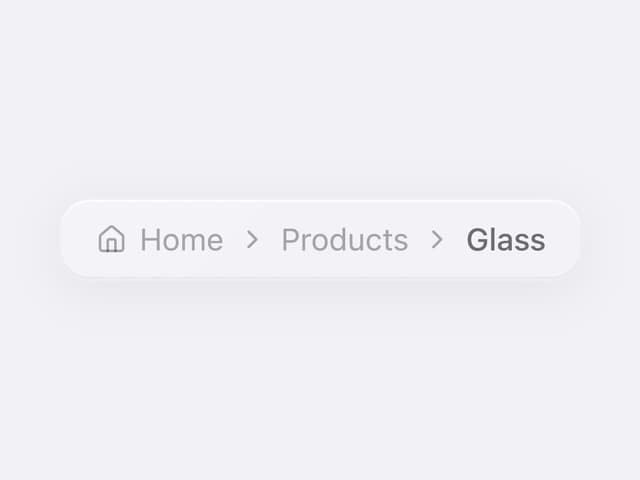 Liquid Glass Breadcrumb — Glassmorphism component for React & Tailwind by obaidqatan
