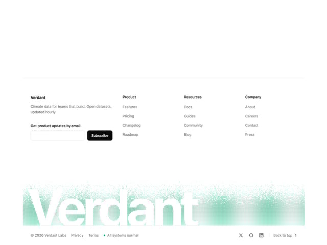 Dithered Footer — Footer component for React & Tailwind by Ato Augustine