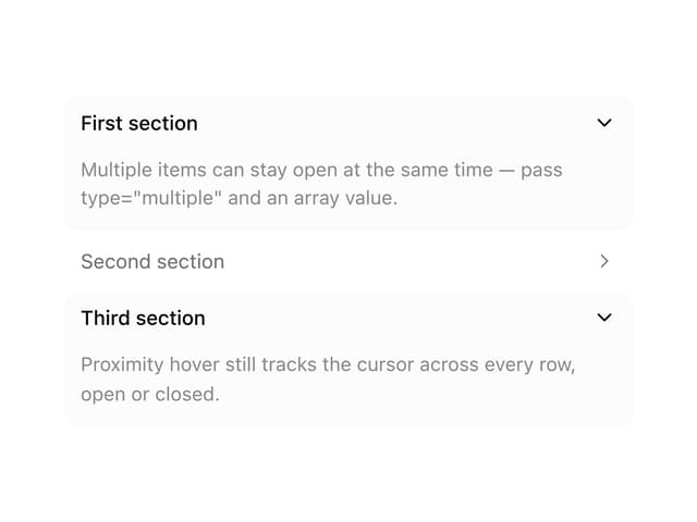 Proximity Accordion — FAQ component for React & Tailwind by Purbayan Pramanik