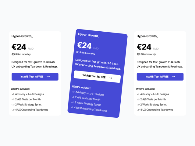 Pricing Plan Card With Toggle