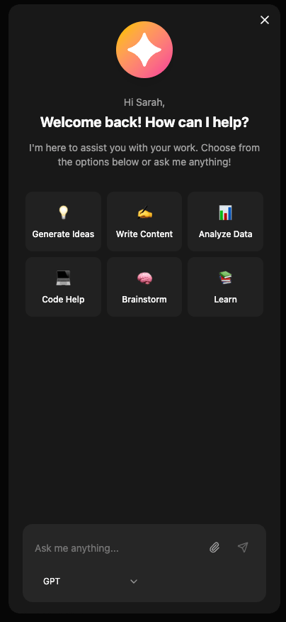 AI Assistant Panel