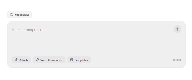 AI Prompt Input with Actions
